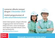 Loker PT Vale untuk Masyarakat Luwu Timur Dibuka, Daftar Segera !