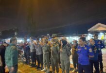 Apel Gabungan dan Patroli Bersama Polsek Towuti Jelang Tahun Baru