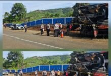 Laka Tunggal Bus Bintang Timur di Malili, Satu Korban Tewas