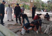 Personel Brimob Batalyon D Pelopor Bikin Balasuji Persiapan Pengukuhan Kemakolean Baebunta