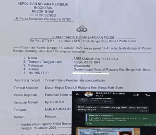 Diduga Ditipu Penjual Bata Ringan, Warga Bengo Layangkan Laporan PolisiÂ