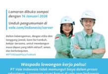 Loker PT Vale untuk Masyarakat Luwu Timur, Daftar Segera !