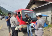 Operasi Keselamatan Tinombala 2026, Satlantas Polres Morut Periksa Kelayakan Bus AKAP