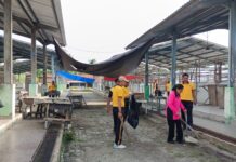 Polsek Wotu Bersihkan Pasar, Wujud Gerakan Indonesia ASRI