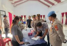 Tindak Lanjuti Instruksi Kapolri, Polres Morut Gelar Tes Urine Dadakan, 100 Personel Negatif Narkoba