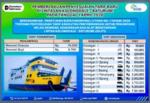 Tarif Penyeberangan Kolonodale–Baturube Resmi Naik Mulai 1 April 2026