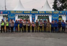 Tinjau Kesiapan Pos Terpadu Operasi Ketupat, Kasat Lantas Polres Luwu Utara Sambut Kedatangan Ditlantas Polda Sulsel