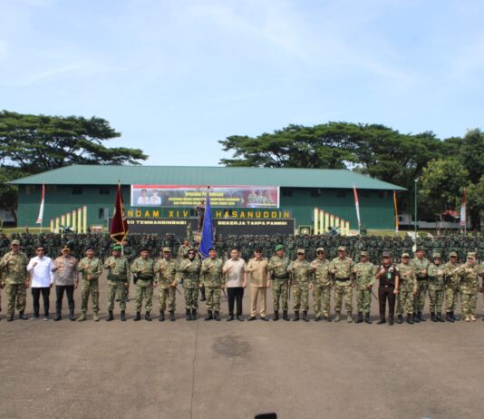Bupati Luwu Utara Hadiri Pembukaan Latsarmil Komcad ASN dan Kades di Rindam XIV/Hasanuddin