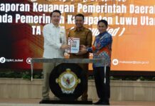Didampingi Ketua DPRD Luwu Utara, Bupati Serahkan LKPD Tahun 2025 Kepada BPK RI Sulsel