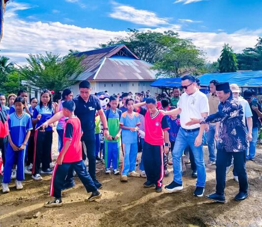 Bupati Morut Hadiri Kegiatan O2SN dan FLS3N Tingkat Kecamatan Lembo Raya