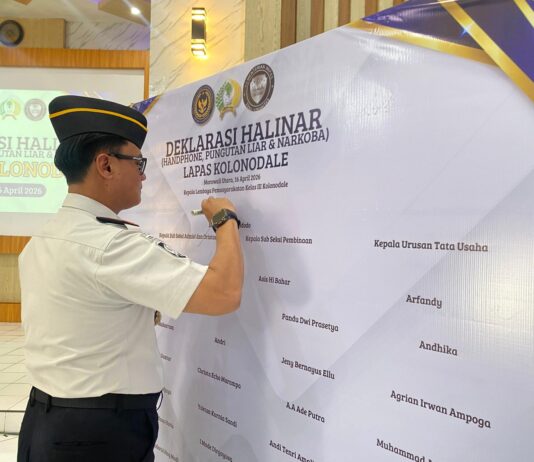 Petugas Lapas Kolonodale Deklarasikan Zero Handphone, Pungli, dan Narkoba