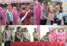 Dalam Rangka Kunker, Kapolda Sulteng Resmikan GOR DBB Polres Morut Sekaligus Serahkan Bansos dan Teken Hibah Aset