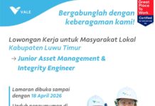 Kabar Baik Untuk Masyarakat Luwu Timur, PT Vale Kembali Buka Loker !