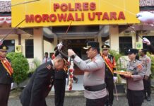 Polres Morut Gelar Wisuda Purna Bhakti Wakapolres Morowali Utara dengan Penuh Haru