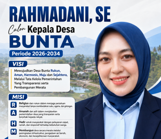 Rahmadani Nyatakan Sikap Maju Pilkades Bunta Periode 2026-2034