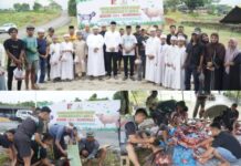 Kodim 1311/Morowali Tebar Kepedulian, Bagikan Daging Kurban untuk Masyarakat dan Pesantren