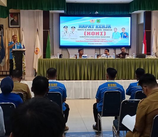 Raker KONI Luwu Utara, Ketua KONI Target Atlet Masuk 10 Besar Pada Porprov XVII Sulsel 2026