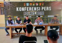 Konferensi Pers Polres Bone, Satnarkoba Berhasil Ungkap Ratusan Gram Narkotika