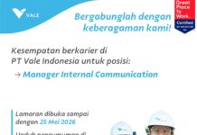 PT Vale Buka Loker, Tunggu Apa Lagi Buruan Daftar !