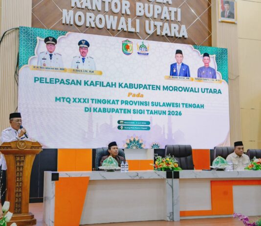 Wakil Bupati Lepas Kafilah Morowali Utara ke MTQ XXXI Tingkat Provinsi Sulawesi Tengah di Sigi