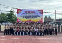 Kapolres Luwu Utara Pimpin Upacara Kenaikan Pangkat 96 Personel