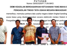 Kuasa Hukum Muh. Sabir Tumbang Lagi, Permohonan Banding Ditolak PT.TUN Makassar
