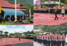 Kapolres Morowali Utara Bacakan Amanat Presiden RI pada Upacara Hari Bhayangkara ke-80, Sekaligus Pamit Jelang Tugas Baru