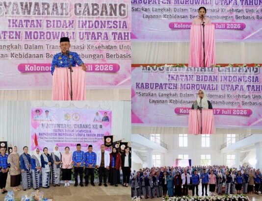 Wabup Djira Buka Muscab III IBI Morowali Utara, Dorong Penguatan Pelayanan Kebidanan Berbasis Bukti