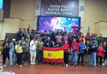Bupati Morut Delis Nobar Bersama Warga , Spanyol Juara Piala Dunia 2026