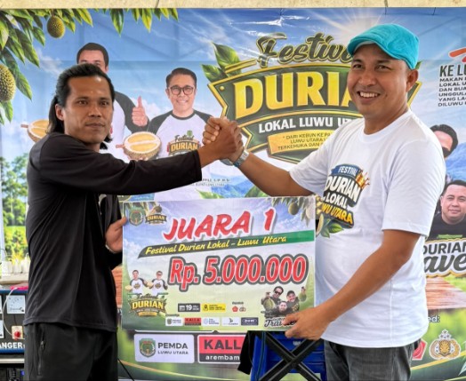 Durian Pollo Wani dari Desa Pincara Raih Juara I Pada Festival Durian Lokal Luwu Utara 2026