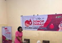 Donor Darah Rutin Polres Luwu Utara Dilaksanakan di Polsek Sukamaju, 13 Kantong Darah Terkumpul