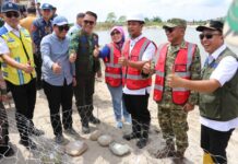 Ketua DPRD Lutra Dampingi Gubernur Sulsel dan Pangdam XIV/Hasanuddin Ground Breaking Penanganan Banjir Sungai Rongkong