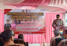 Kapolsek Wotu Sambut Kunker Kapolres Luwu Timur, Wotu Aman Kondusif !