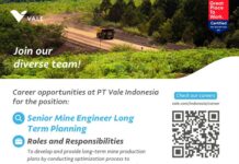 PT Vale Buka Loker, Segera Daftarkan Diri Anda !