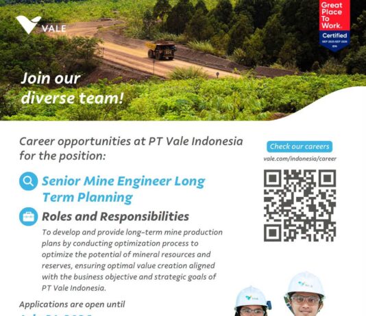PT Vale Buka Loker, Segera Daftarkan Diri Anda !