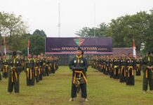 Danyonif TP 825/GYS Pimpin Langsung Peragaan Pencak Silat Militer, 202 Prajurit Tunjukkan Ketangguhan di Kompi Molino
