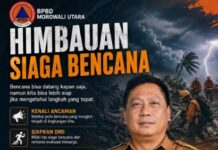 BPBD Morowali Utara Ajak Masyarakat Tingkatkan Kesiapsiagaan Menghadapi Bencana