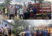 Korsleting Listrik Diduga Picu Kebakaran, Kapolres Morut Terjun ke Lokasi Rumah Terbakar