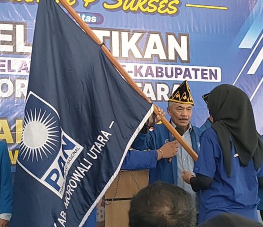 Sarifuddin Sudding Pimpin Pelantikan 10 DPC PAN Morut, Target 2029 Mulai Dipasang
