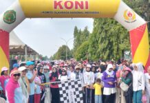 Bupati Luwu Utara Lepas Ribuan Peserta Jalan Santai HUT IBI ke-75
