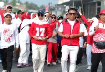 Anggota DPRD Luwu Utara Andi Abriani Turut Meramaikan Jalan Sehat Anti Mager dan Senam Massal HUT ke-81 RI