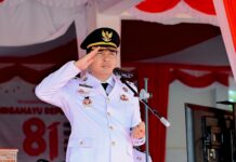 Upacara HUT ke-81 RI, Bupati Luwu Utara Ajak Peserta Upacara Panjatkan Doa Kepada Korban Bencana di NTT.