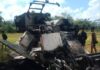 Satu Unit Combine Diduga Dibakar OTK di Bone, Polisi Turun Tangan !