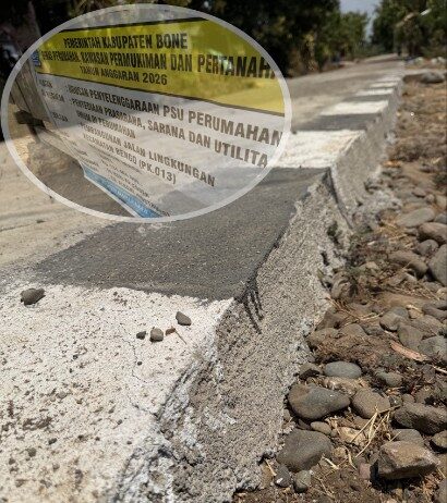 Belum di PHO, Proyek Paving Block CV Albani Konstruksi di Bulu Allaporenge Rusak !