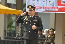 Perdana Jadi Irup, Kapolres Lutra Pimpin Upacara Hari Kesaktian Pancasila