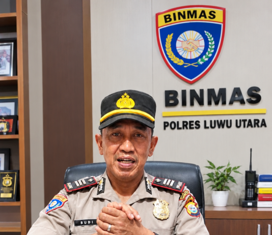 Kasat Binmas Polres Lutra AKP Budi Amin Ajak Masyarakat Jaga Kamtibmas dan Waspadai Narkoba