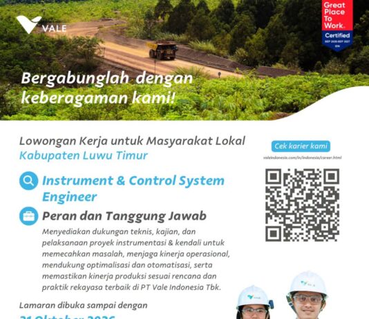 PT Vale Buka Loker untuk Masyarakat Luwu Timur