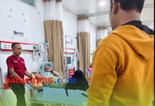 Breaking News, Kapolsek Wotu Dilarikan ke RSUD I Lagaligo, Kena Lemparan Batu Saat Bentrok Pemuda